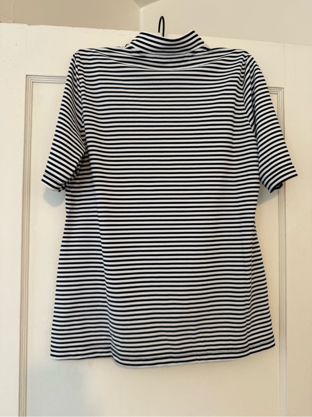 Cutter & Buck Navy and White Striped Polo Shirt - Picture 3 of 4